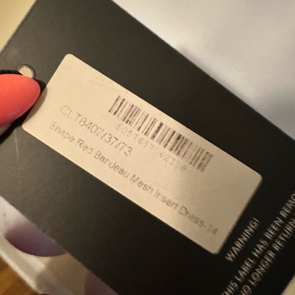 Red Mesh Bodysuit Dress - Picture 3 of 3